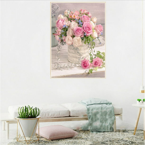 Diamond Painting 5D Full Drill Crystal Rhinestone Embroidery Pictures Arts,Peony 